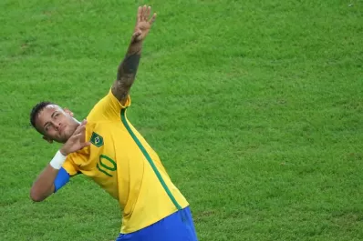 Neymar le dio su primera medalla de oro a Brasil