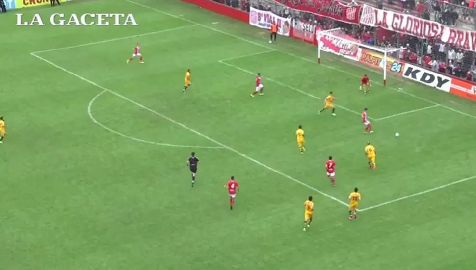 GANADOR. Los goles de San Martín. FOTO CAPTURA DE VIDEO.