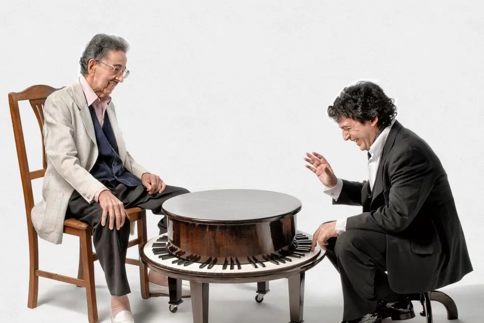 HERENCIA. El músico junto a su hijo en el documental “Salgán & Salgán”. FOTO TOMADA DE WWW.FRACTURAEXPUESTA.COM.AR 