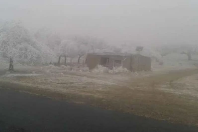 El frío decora de blanco Tafí del Valle