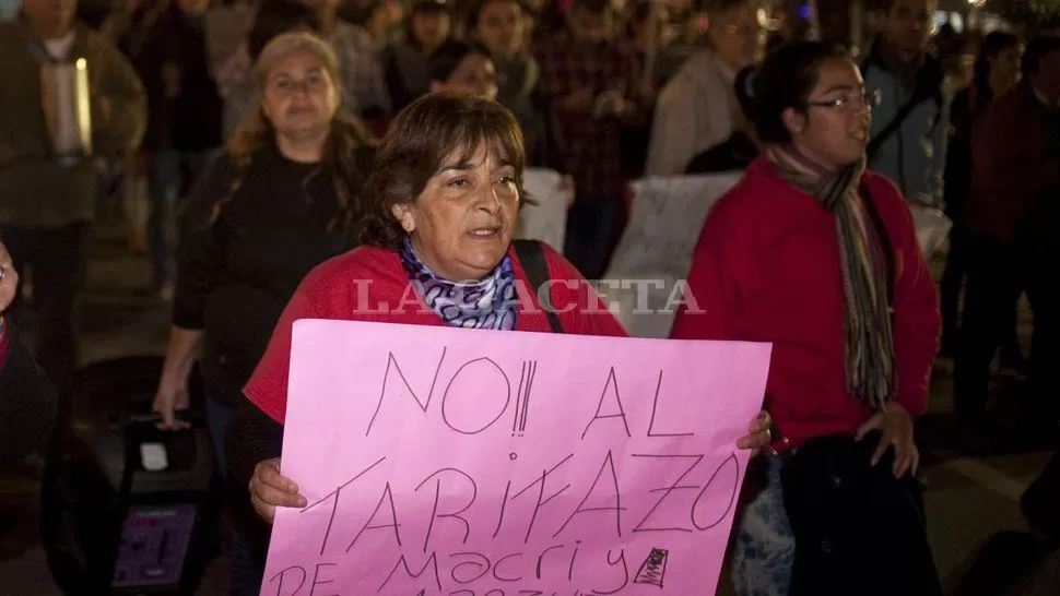 HUBO EN MARCHAS EN TODO EL PAÍS EN CONTRA DEL TARIFAZO. ARCHIVO LA GACETA 