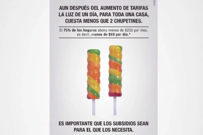 Dos chupetines, la solicitada de entidades de energía sobre la suba de la luz