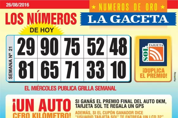 Los Números de Oro de LA GACETA