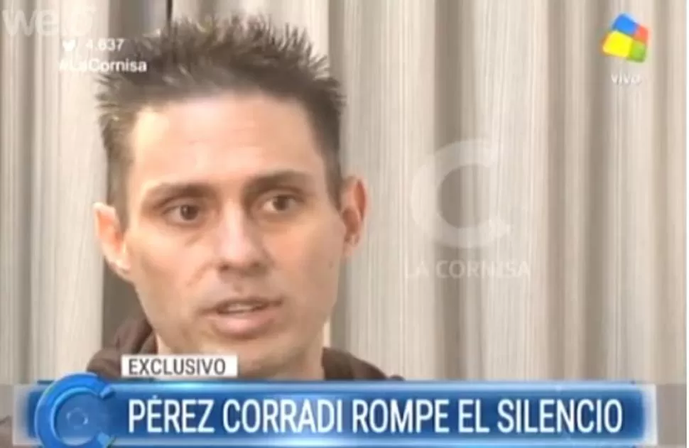 DECLARACIONES. Ibar Pérez Corradi en una entrevista en el programa La Cornisa. FOTO CAPTURA DE VIDEO. 