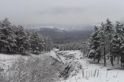La nieve cubrió durante la madrugada Tafí del Valle