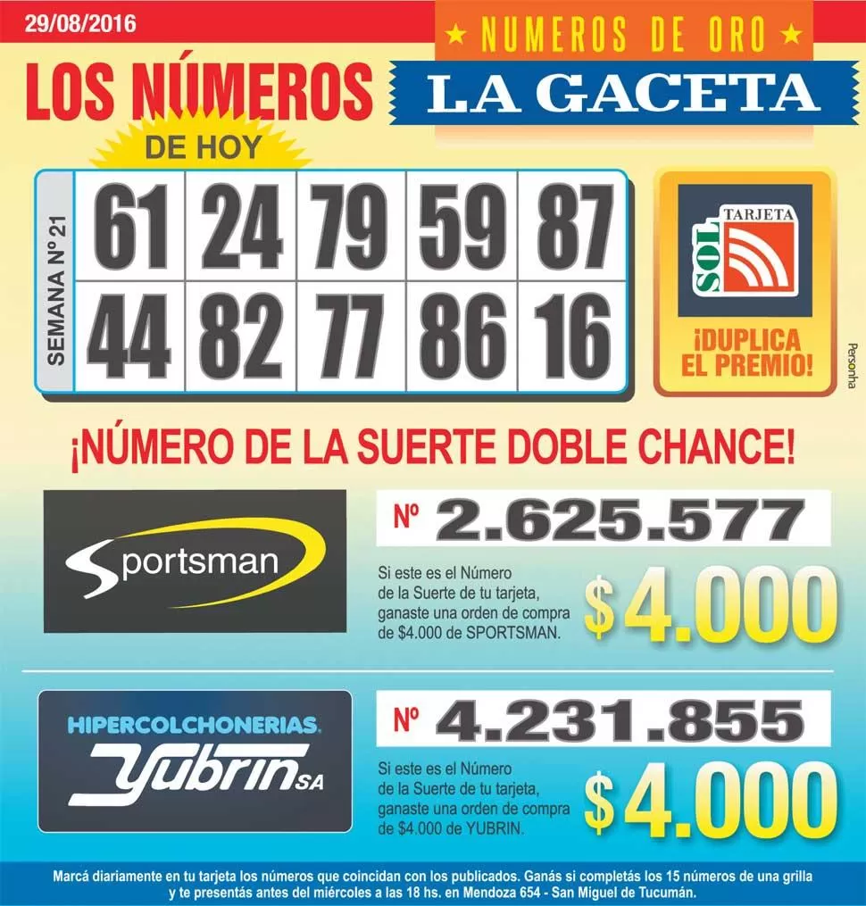 Los Números de Oro de LA GACETA