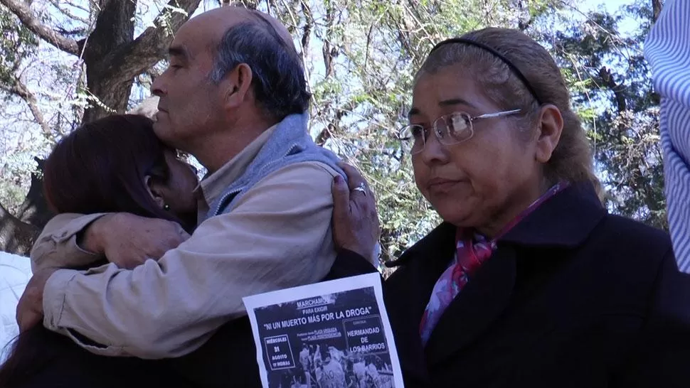 LA PREVIA DE LA MARCHA. Integrantes de la Hermandad de los Barrios anuncian la protesta de mañana. LA GACETA / MATÍAS QUINTANA