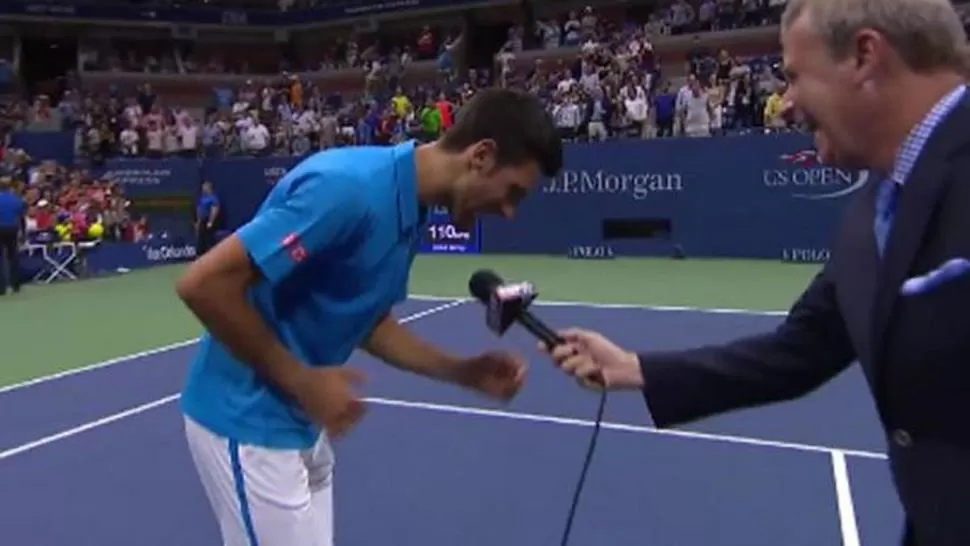 Luego de su debut en el US Open, Djokovic imitó a Phill Collins, quien animó la ceremonia