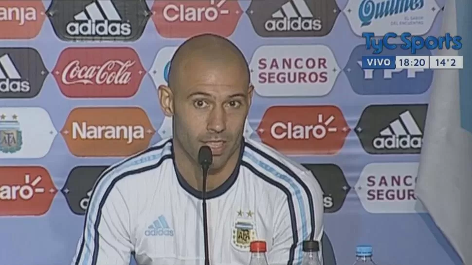 Todavía no es momento de tirar la toalla, dijo Mascherano en la previa a un nuevo partido con la Selección