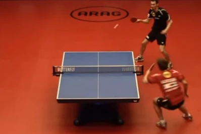 Espectacular punto en un partido de tenis de mesa que arrancó una ovación