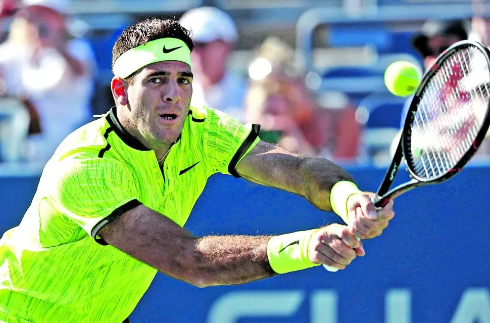 BUEN PRIMER PASO. Tres sets necesitó Juan Martín del Potro para vencer al porteño Diego Schwartzman en Nueva York. telam