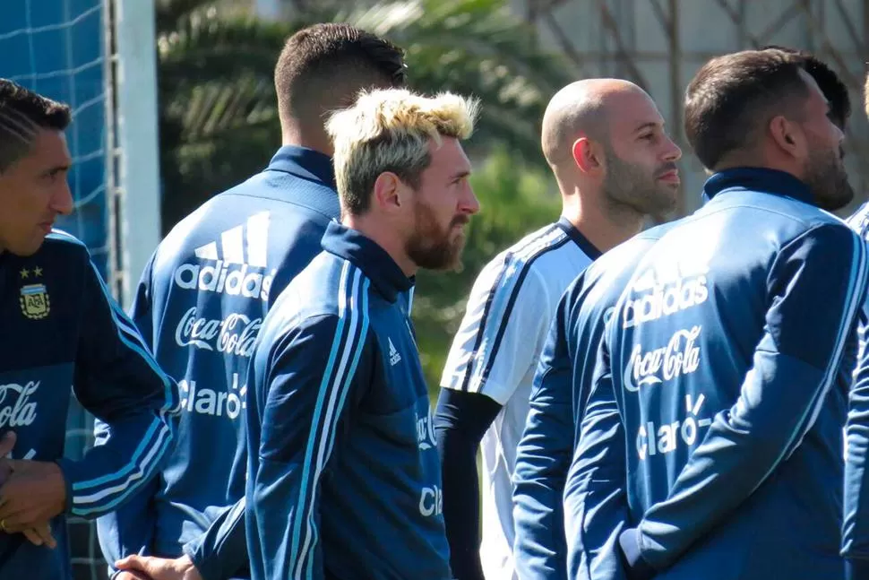 Messi estuvo en la prácica de hoy en Ezeiza.
FOTO TOMADA DE PRENSA AFA