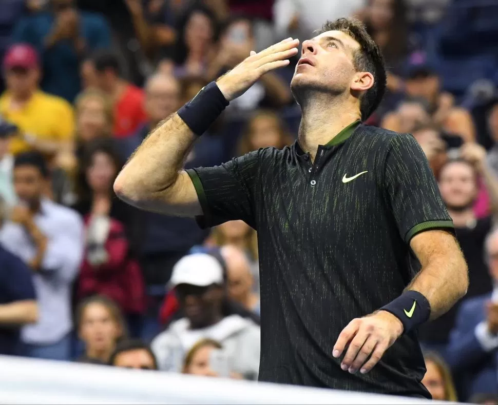 MUY FELIZ. En segunda ronda, Del Potro despachó a Johnson. REUTERS