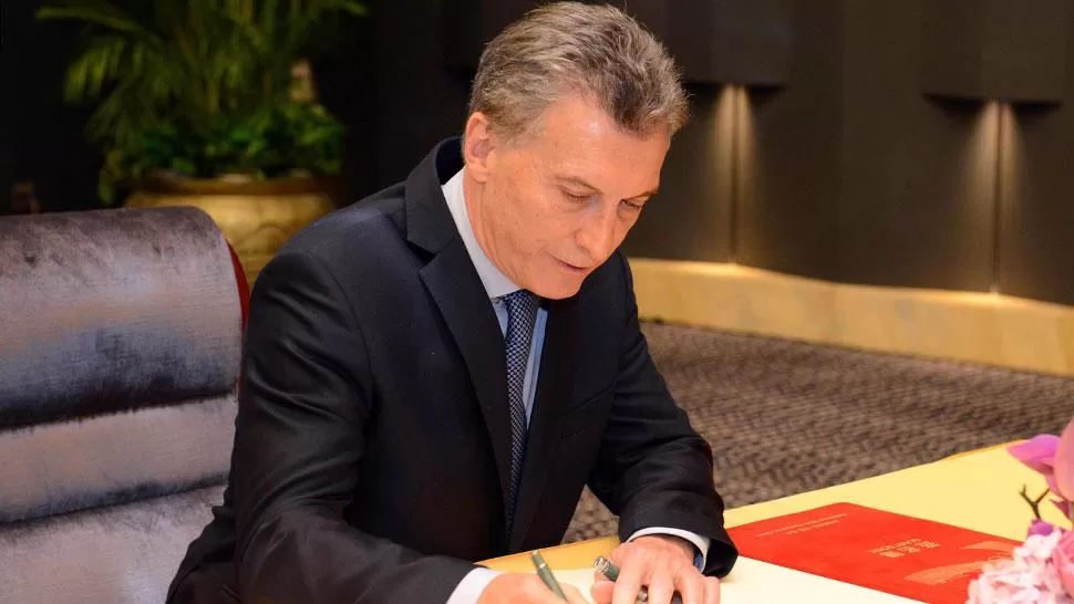 MAURICIO MACRI. El presidente, en China. DYN