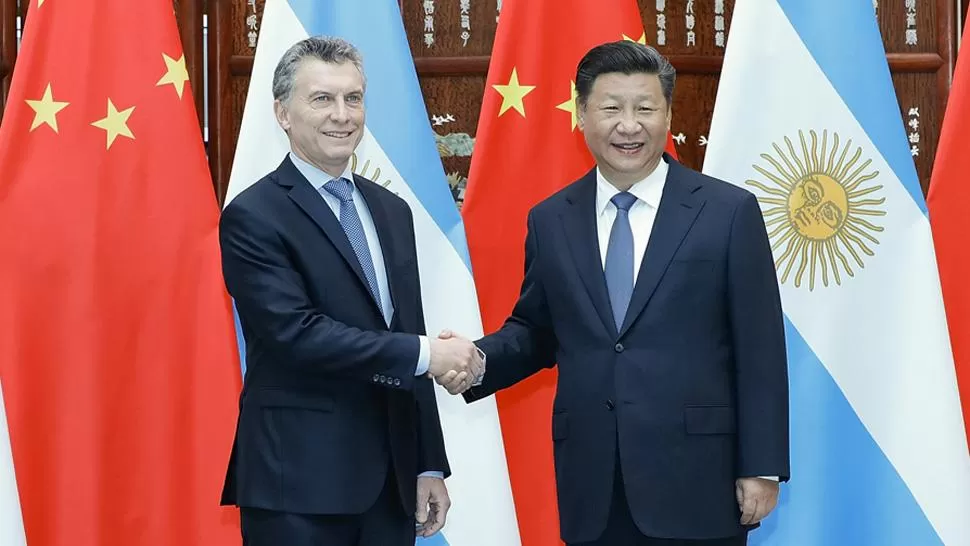 CUMBRE. Macri y el presidente chino, Ji Xinping. REUTERS