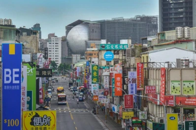 Una fachada muy original en un teatro de Taiwán