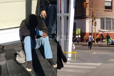 Un tucumano se compadeció de un indigente, le regaló sus zapatillas y se fue caminando descalzo