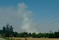 Una quema de cañaverales en Lules molestó a los conductores que transitaban por la zona