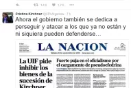 Cristina Fernández se descargó por Twitter