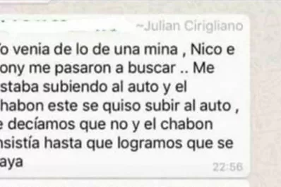 Uno de los rugbiers agresores de San Cirano se excusó por WhatsApp