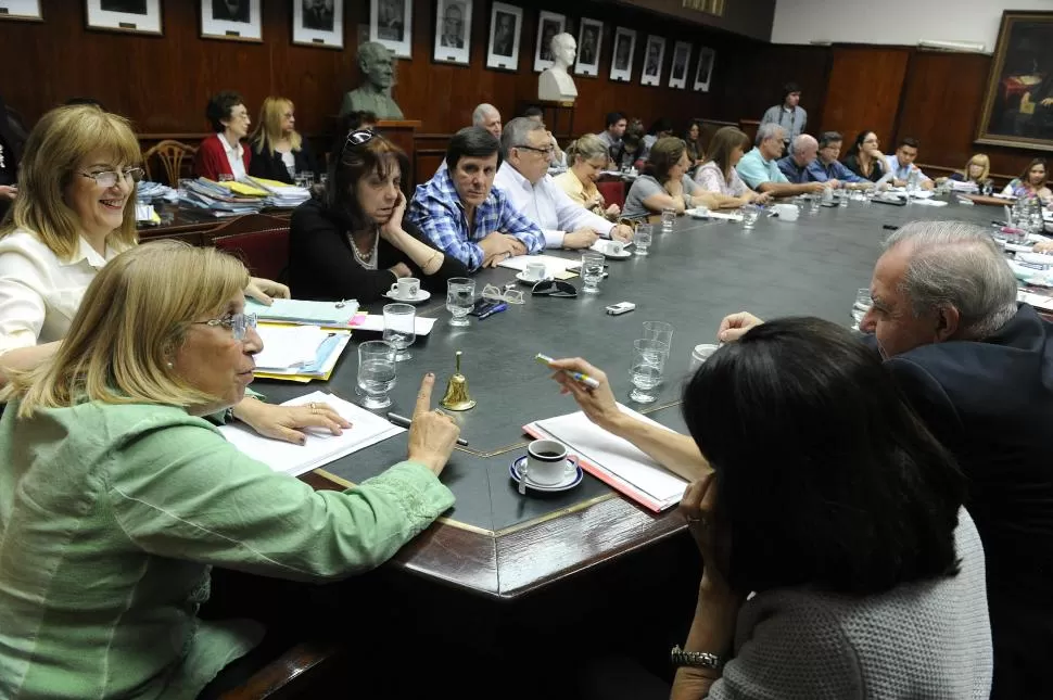 INICIO DEL DEBATE. Bardón encabezó la sesión. Luego el público y la prensa debieron desalojar el recinto. LA GACETA / FOTO DE HÉCTOR PERALTA