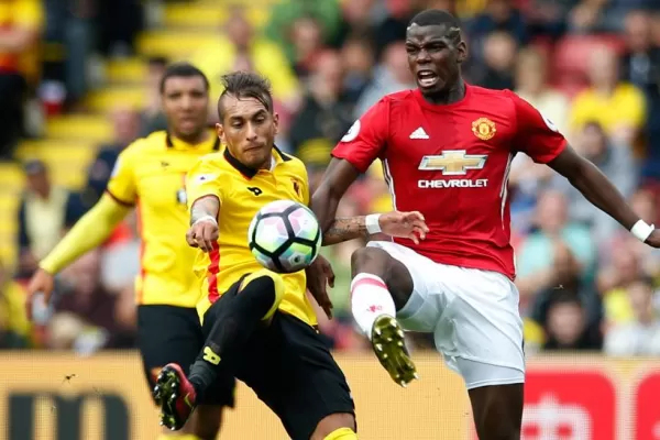 Con Pereyra como titular, Watford goleó a Manchester United