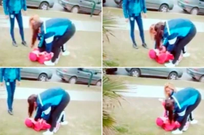 Video: dos mujeres hinchas de Racing golpearon y robaron a una joven de River