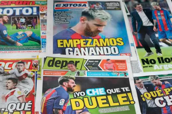 Los medios peruanos ya celebran la ausencia de Messi