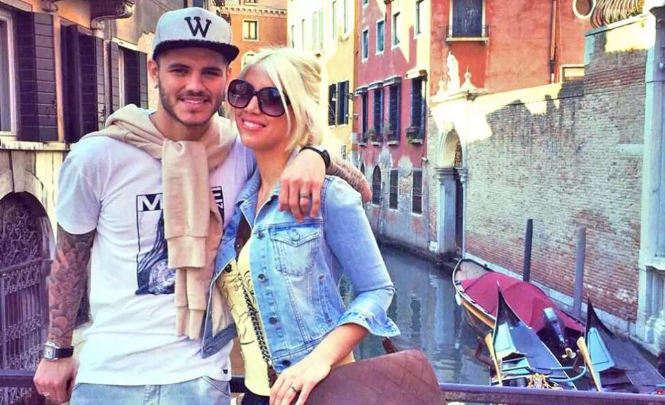 Mauro Icardi y Wanda Nara. FOTO ARCHIVO.