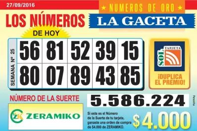 Los Números de Oro de LA GACETA