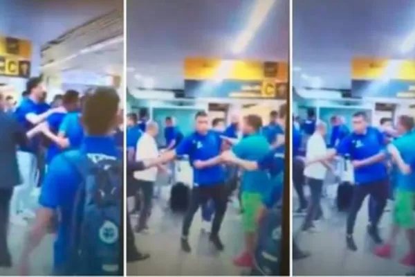 Video: el goleador argentino en Brasil, a las trompadas con los hinchas