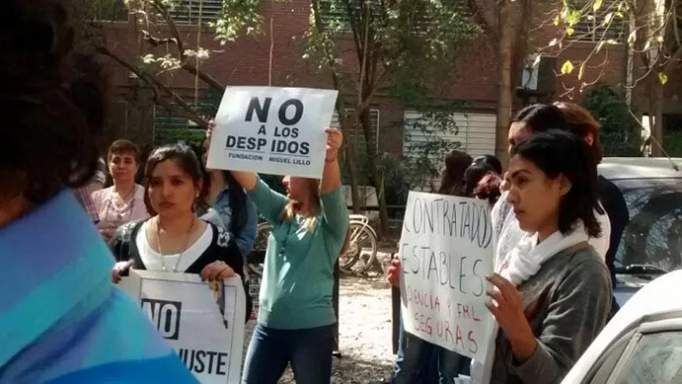 PROTESTA. Ayer hubo manifestación en la Fundación. FOTO ENVIADA POR WHATSAPP