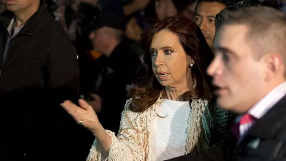 CRISTINA FERNÁNDEZ. Una imagen tomada la última noche en la que ejerció la presidencia. ARCHIVO