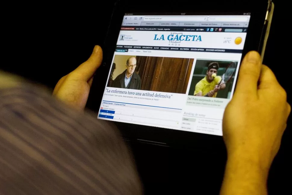 EN LA TABLET. La consulta de las informaciones puede hacerse en cualquier momento 