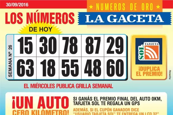 Los Números de Oro de LA GACETA