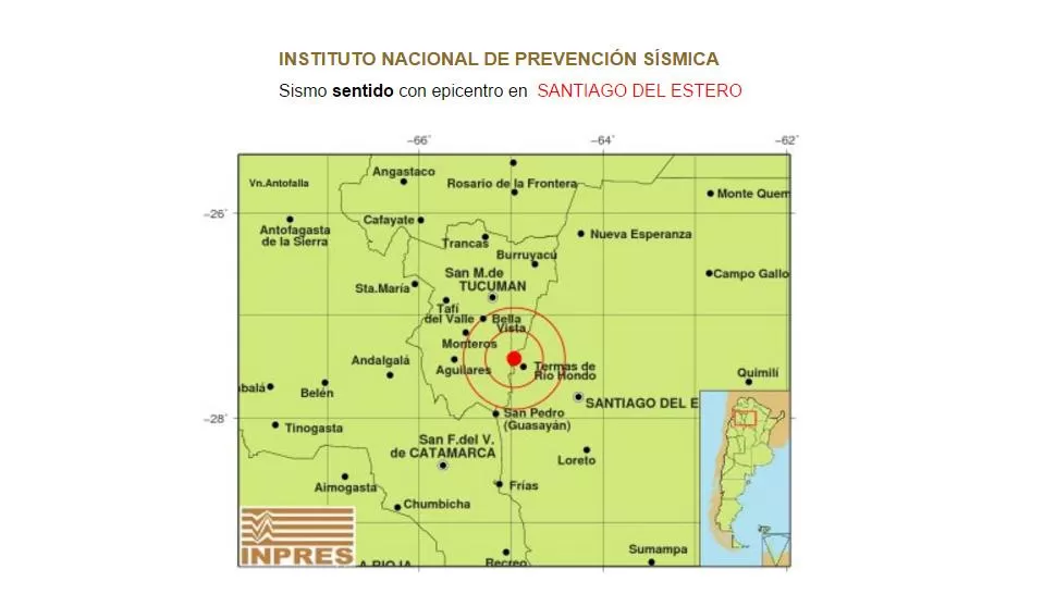 Un nuevo temblor causó alarma en Las Termas y ya son tres en los últimos días