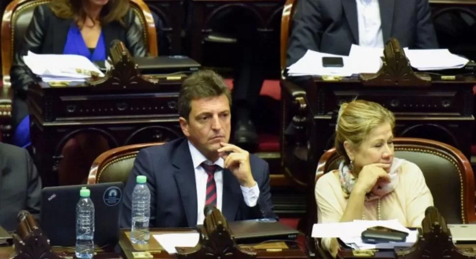 EN EL CONGRESO. Massa, líder del Frente Renovador, quiere que Diputados avance en un plan de seguridad. archivo