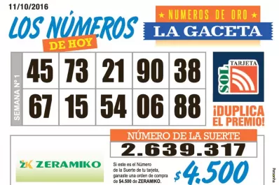 Los Números de Oro de LA GACETA
