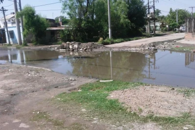 Laguna por un caño roto