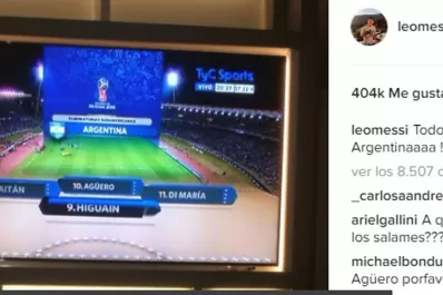 Messi compartió una foto siguiendo a la Selección desde España
