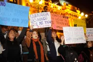 Mientras se hacía la marcha, una joven denunció a un hombre que la perseguía diciéndole obscenidades