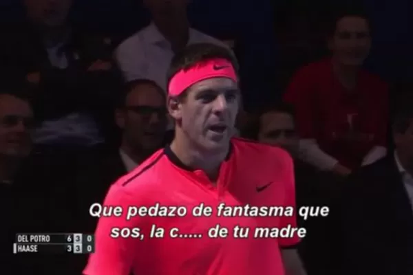 Escuchá el insulto de Del Potro a un rival que decía estar lesionado