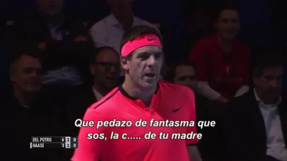 Escuchá el insulto de Del Potro a un rival que decía estar lesionado