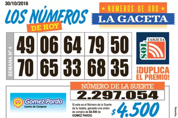 Los Números de Oro de LA GACETA