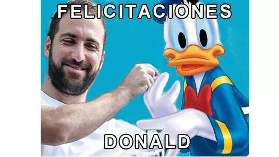 Trump ganó en Estados Unidos y el Pipa Higuaín no zafó de los memes