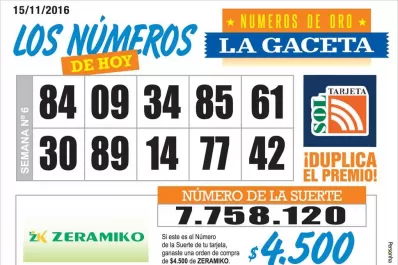 Los Números de Oro de LA GACETA