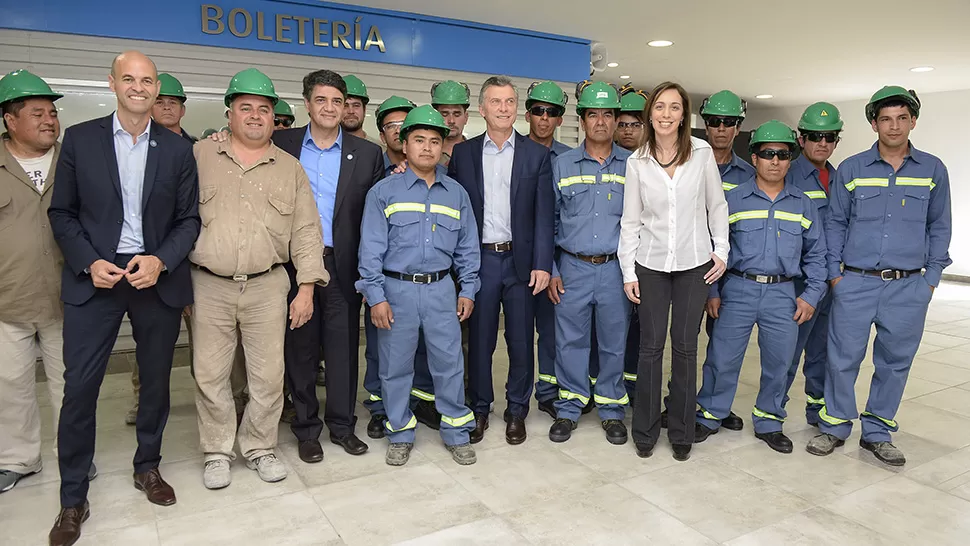 ESTA MAÑANA. Macri participó de la inauguración de una estación de trenes en el partido bonaerense de Vicente López. DYN