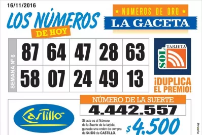 Los Números de Oro de LA GACETA