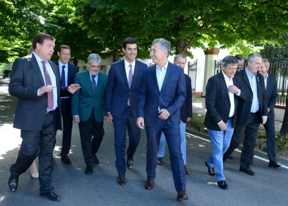 EN OLIVOS. Macri obtuvo ayer un respaldo clave para que el Senado avale los cambios al sistema electoral. Dyn