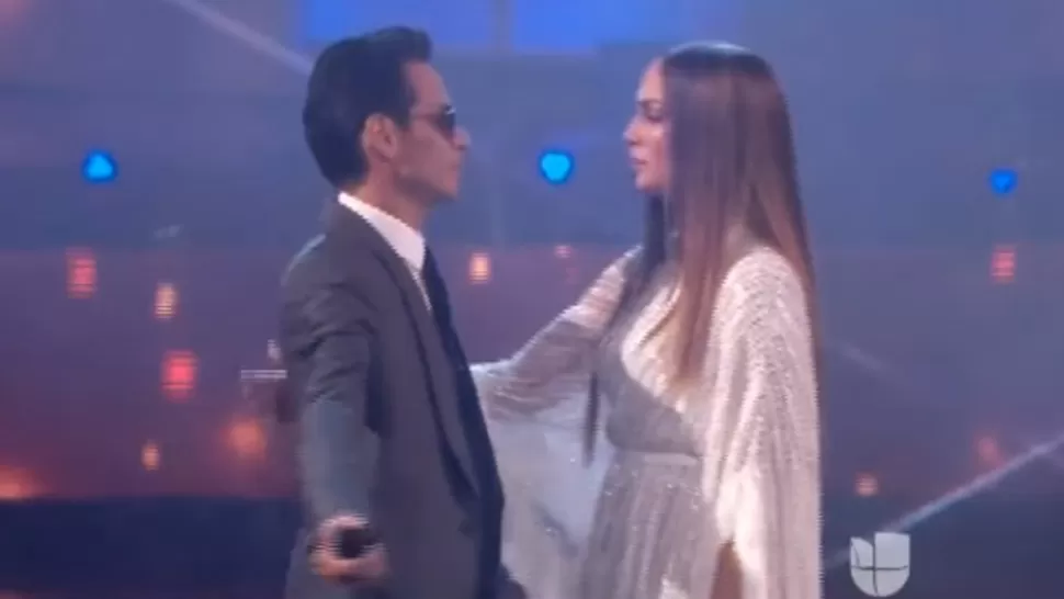 MARC ANTHONY Y JENNIFER LÓPEZ. La ex pareja se volvió a reunir en un escenario. CAPTURA DE VIDEO